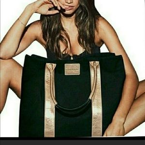 VS LIMITED BLACK GOLD CANVAS TOTE
